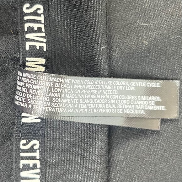 Steve Madden Long Sleeve Shirt Womens Large Black - Picture 7 of 7